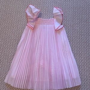 Jacadi Pink Pleated Kids Dress